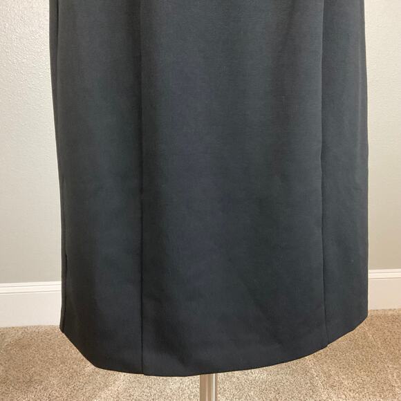 Eliza J Black Sequined Crepe Cocktail Dress Size 8 Short Sleeve Crew Neck Sheath - Picture 7 of 12